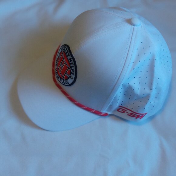 Hockey Cap Hat "Hockey Helps The Homeless" White, Stylish, New, Adjustable - Picture 5 of 5